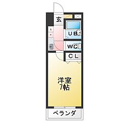 クオーレプロバンス南行徳 1Kの間取図画像