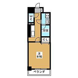 フランシール 1Kの間取図画像