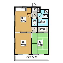 メゾン560 2DKの間取図画像