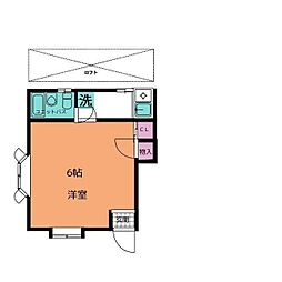 ローズアパートメントR-20番館 1Kの間取図画像