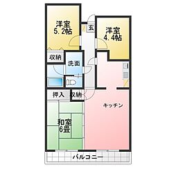 ガーデンフォレスト柏の葉キャンパス 3LDKの間取図画像