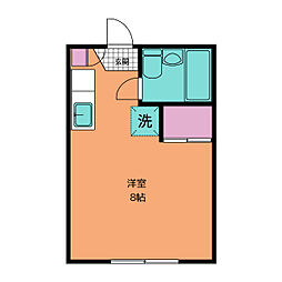 つくばエクスプレス 流山おおたかの森駅 徒歩13分の賃貸アパート 1階ワンルームの間取り