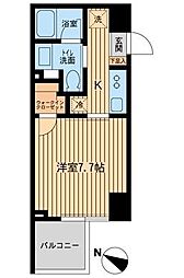 ザ・カシワ拾番 1Kの間取図画像