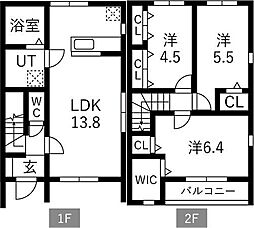 Grand Terrace 野々下 3LDKの間取図画像