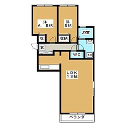 ラフィーヌ・ショコラ 3LDKの間取図画像