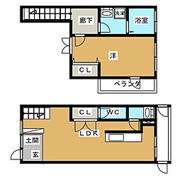 KASHIWANOHAHYGGEE 1LDKの間取図画像