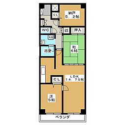 TQレジデンス柏 2SLDKの間取図画像