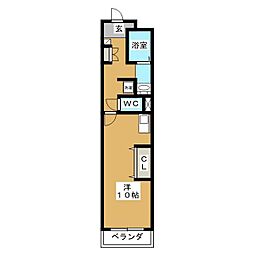 グレースカシワ 1Kの間取図画像