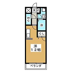 モアルヤタ藤 ワンルームの間取図画像