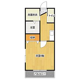 サニーコート佐貫 1Kの間取図画像