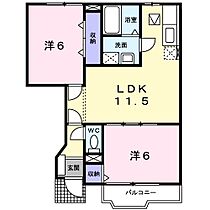 クレストールブリリアント 102 ｜ 岡山県津山市中島（賃貸アパート2LDK・1階・51.79㎡） その2