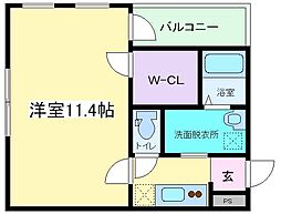 フジパレス山之内 1Kの間取図画像