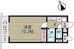 ダイヤマンション 1Kの間取図画像