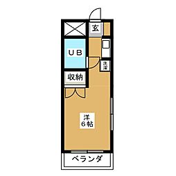 アイエムハイツ ワンルームの間取図画像