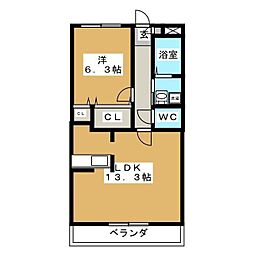 エスペランサ 4階1LDKの間取り