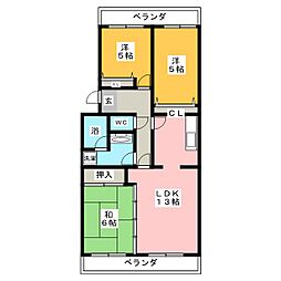 グリーンシャンテ 3LDKの間取図画像