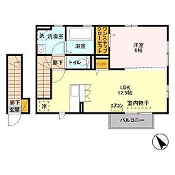 メゾン・グランシャリオ 1LDKの間取図画像