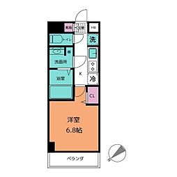 グランカーサ行徳 1Kの間取図画像