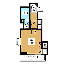 リージェントコーポ 1Kの間取図画像