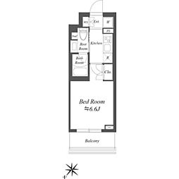 ストーリア市川行徳 1Kの間取図画像