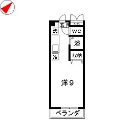 大成ルームズ ワンルームの間取図画像