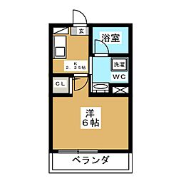 ＧＲＡＮＤＩＡ東船橋 3階1Kの間取り