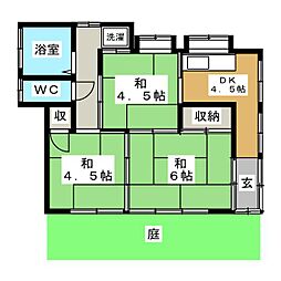 飯山満3丁目貸家 1階3DKの間取り