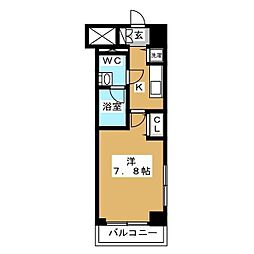 S−FORT船橋本町 7階1Kの間取り