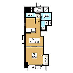 ブラウニー 1階1DKの間取り