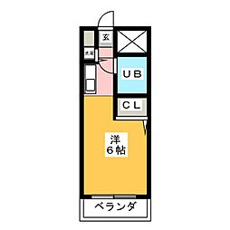ジョイフル津田沼3 ワンルームの間取図画像
