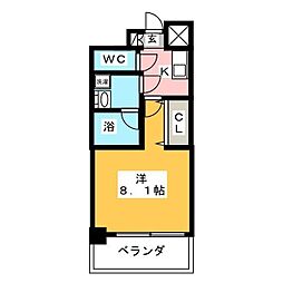 オーキッドレジデンス船橋本町 1Kの間取図画像