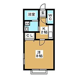 ドムス・アマリ 1Kの間取図画像