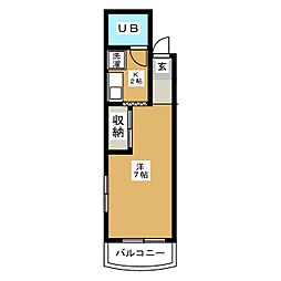 メゾンレポ ワンルームの間取図画像