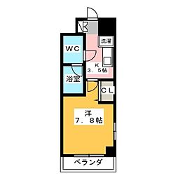 S-FORT船橋本町 1Kの間取図画像