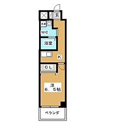 WINDWARD市川 1Kの間取図画像