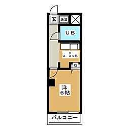 テラス137 1Kの間取図画像