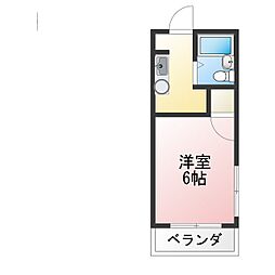 グリーンハイツ国府台 1Kの間取図画像