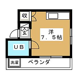 ハイツ・ローテ ワンルームの間取図画像