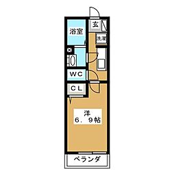 リブリ・シュシュセッテ7 1Kの間取図画像