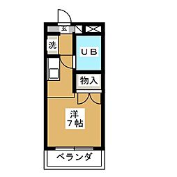 トップ市川真間駅前NO1 ワンルームの間取図画像