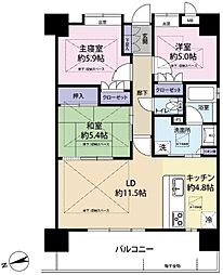 コアマンションルネス大橋 3LDKの間取図画像