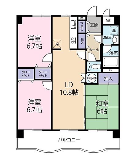3LDK 間取り