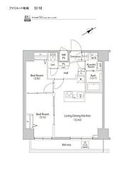 ファミルート船堀 2LDKの間取図画像