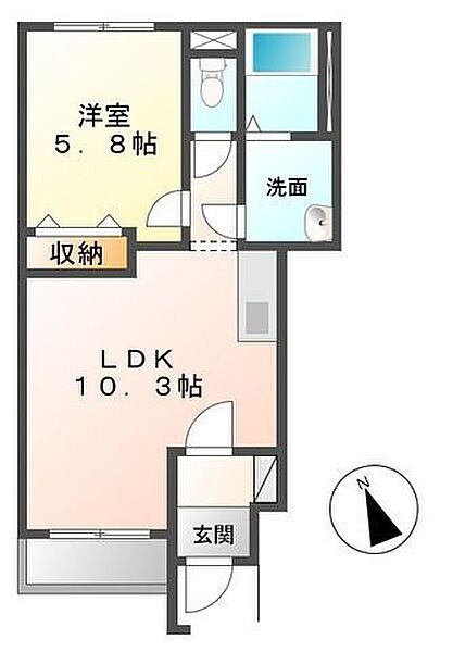 ポラリス 101｜茨城県つくば市春風台(賃貸アパート1LDK・1階・40.82㎡)の写真 その2