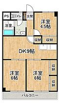 ヴィラエスポワール赤塚 304 ｜ 茨城県つくば市赤塚633-1（賃貸マンション3DK・3階・57.62㎡） その2