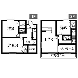 ＷｉｓｔｅｒｉａＡ棟 1階3LDKの間取り