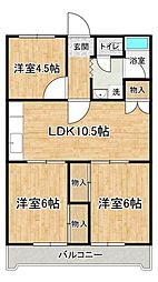 グランメゾンつくば 3LDKの間取図画像