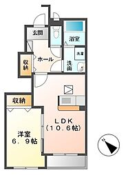コモドピノ3 1LDKの間取図画像