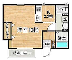 Rainbow Kamiyokoba A 1Kの間取図画像