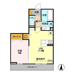 アルヴェアーレ1 1LDKの間取図画像